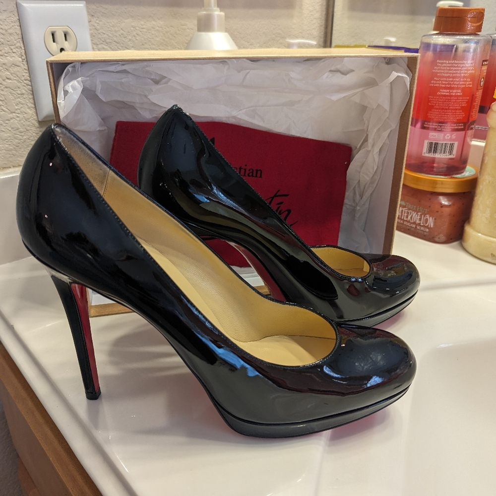Louboutin Black Pump 120 Patent Calf